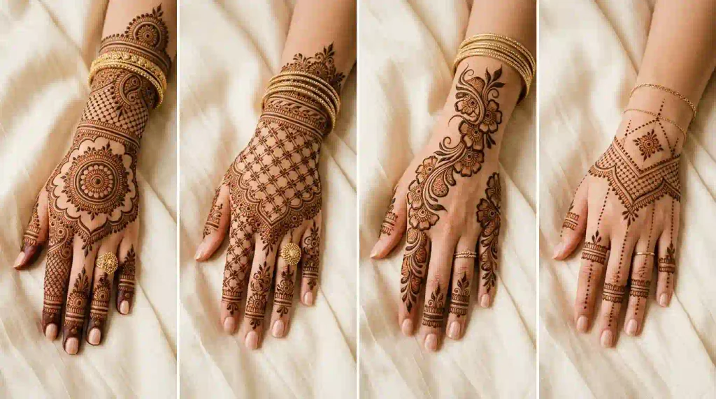  Intricate Indian, Pakistani, Arabic, and modern mehndi designs with fine floral, paisley, and lace patterns